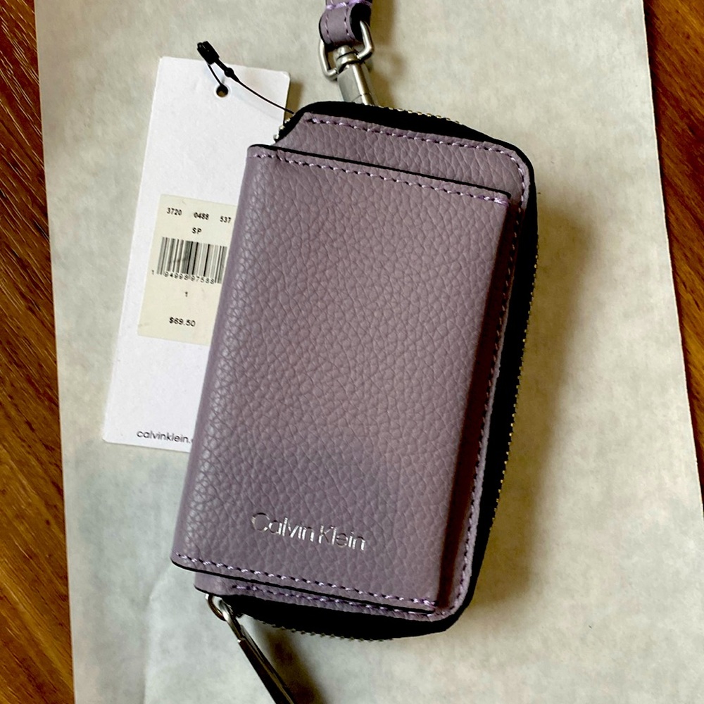 BNWT Calvin Klein Lanyard/ Coin Purse - Light Purple/Lavander